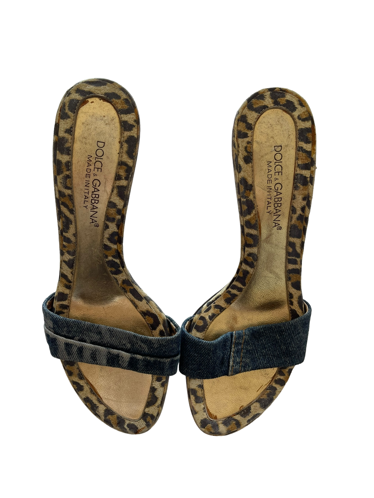 Dolce & Gabbana Denim Leopard Heels