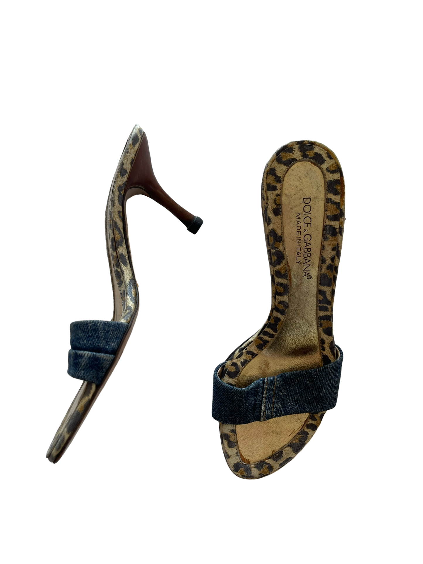 Dolce & Gabbana Denim Leopard Heels