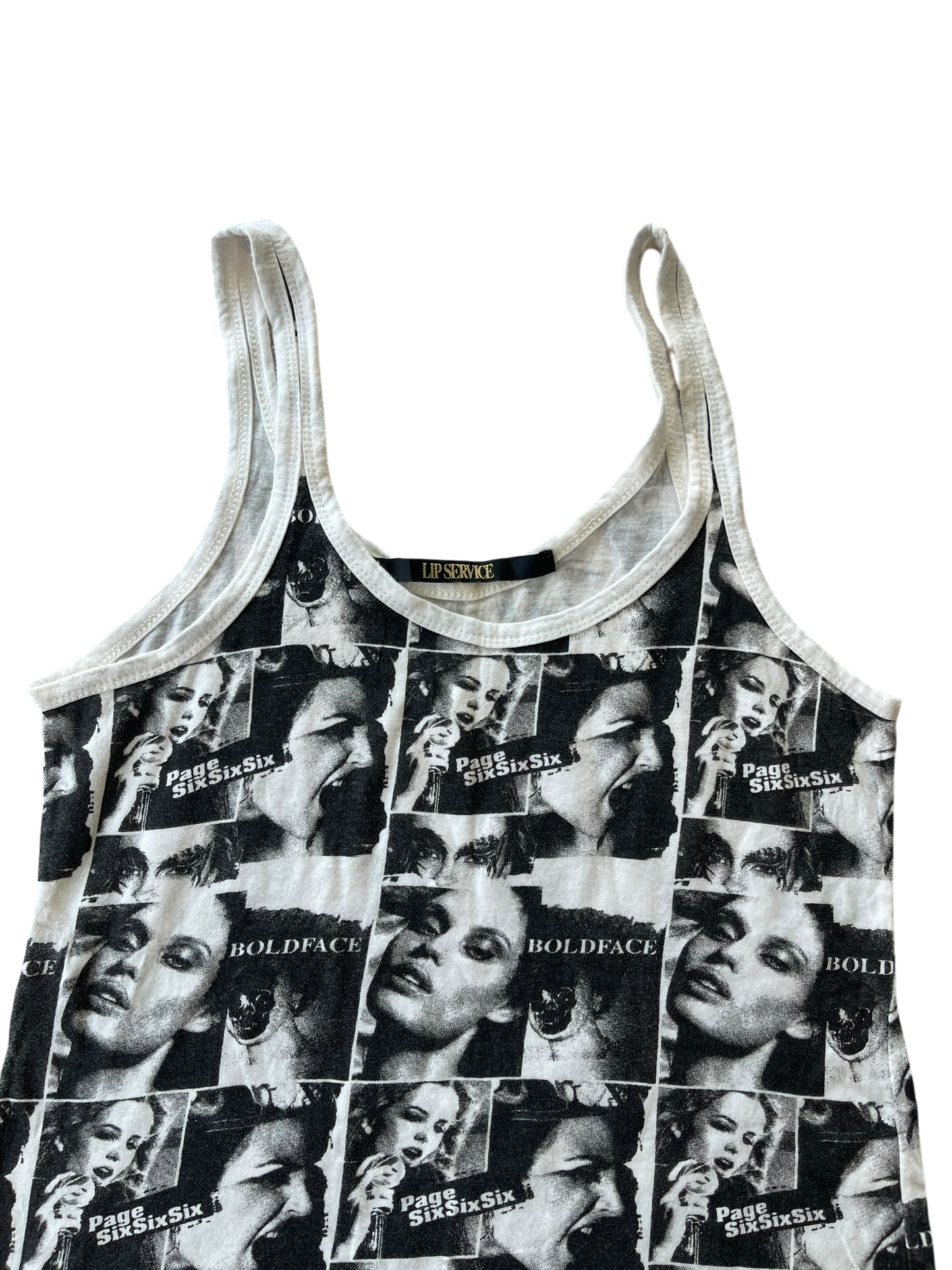 Lip Service B&W Graphic Print Top