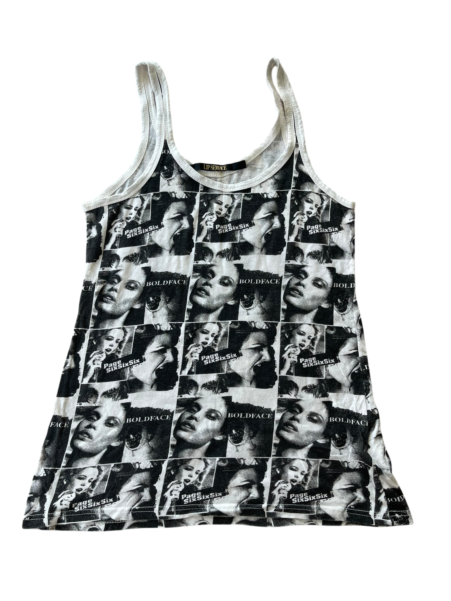Lip Service B&W Graphic Print Top