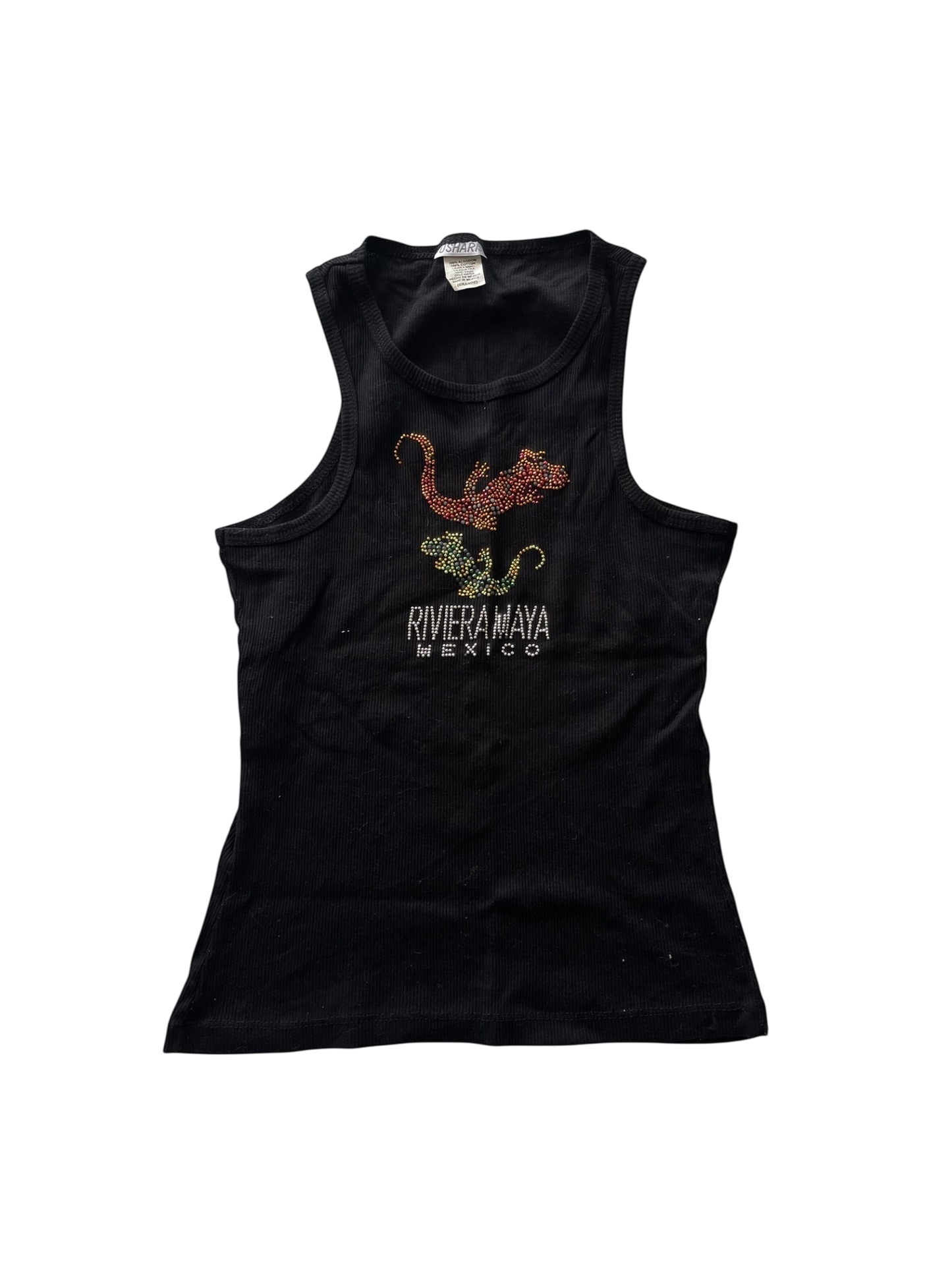Usharis "Riviera Maya Mexico" Rhinestone Tank Top l 6-8