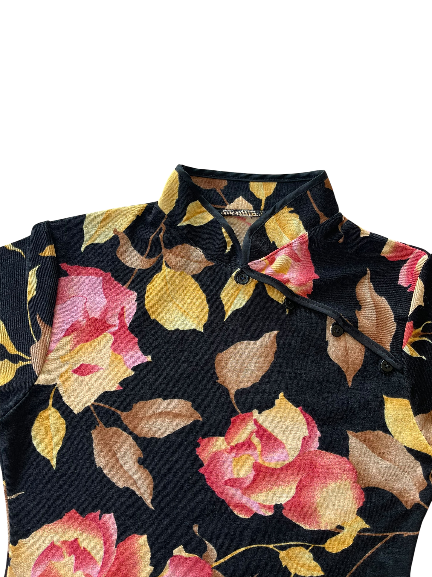 Floral Cheongsam Style Top