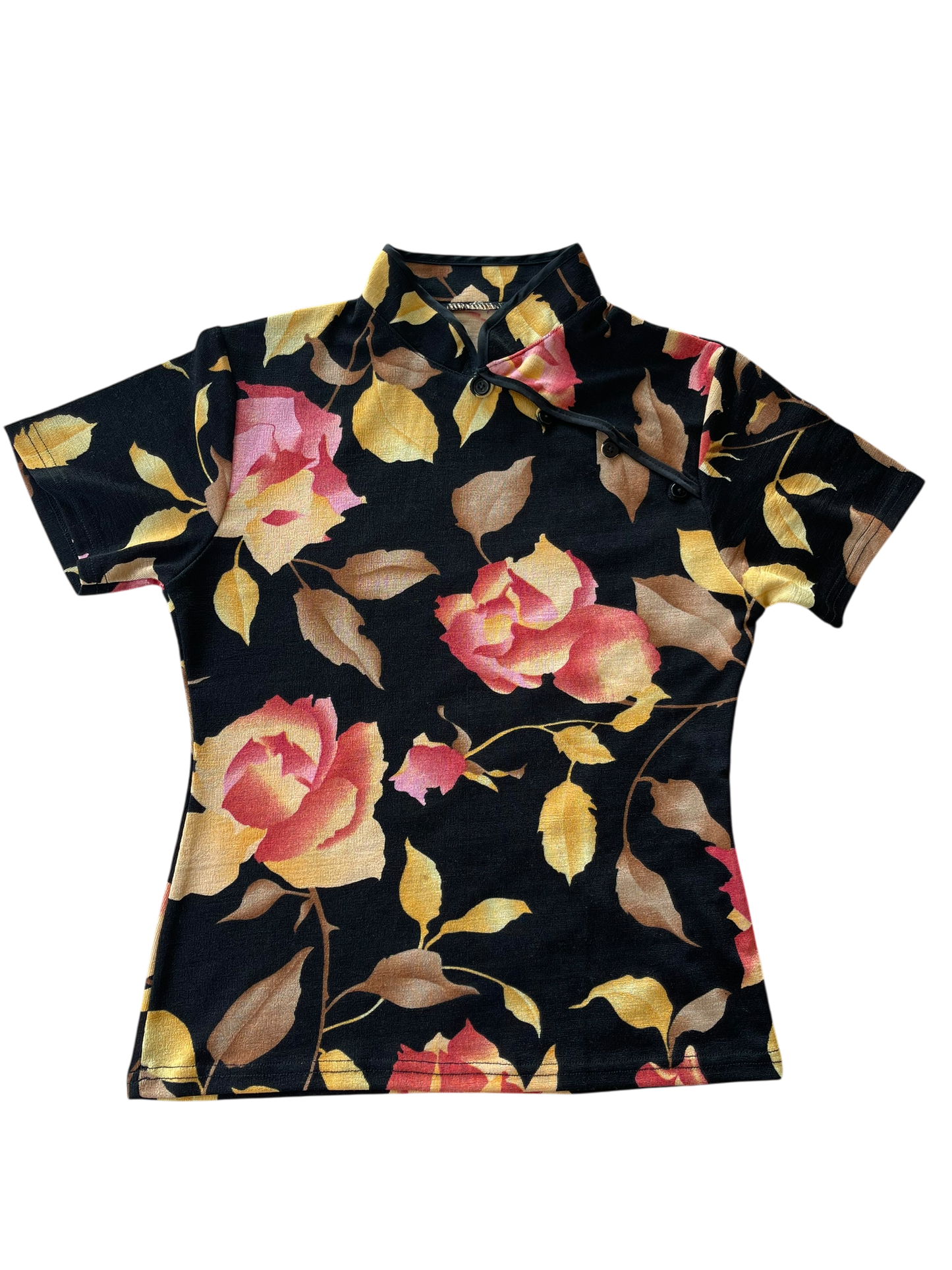 Floral Cheongsam Style Top