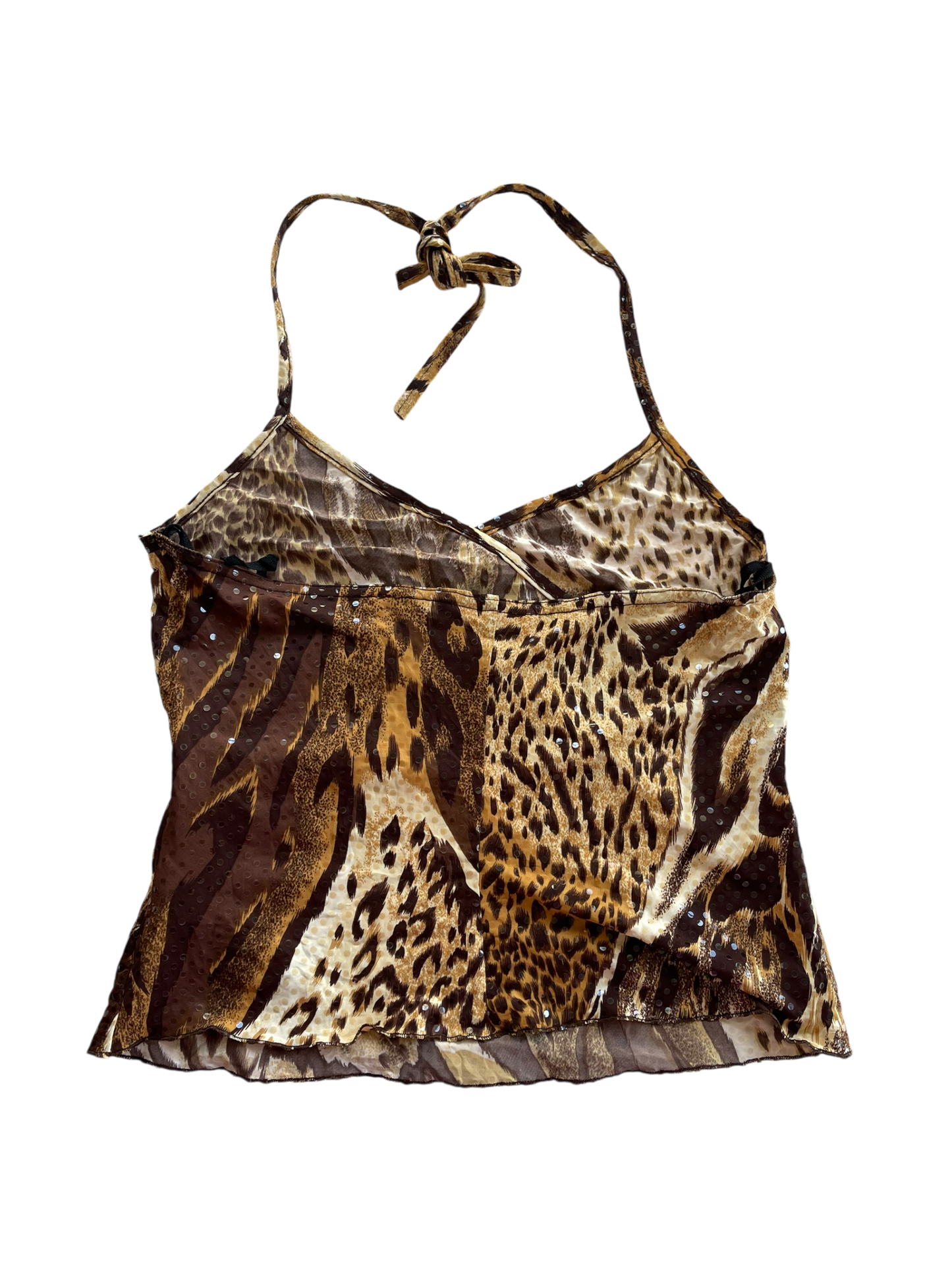 Todayswoman Animal Print Halter Top