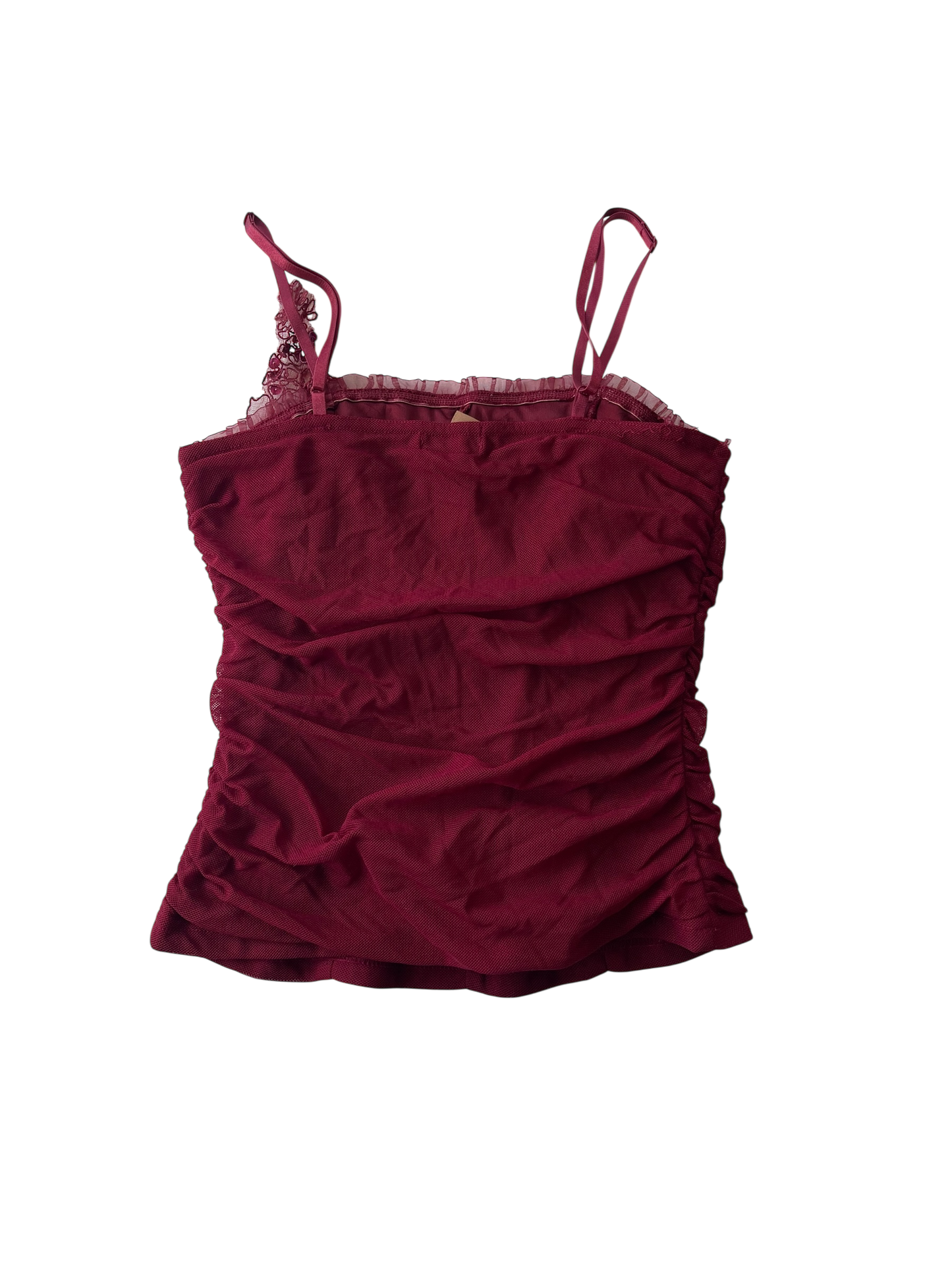 Ruffled Wine Red Top I 6