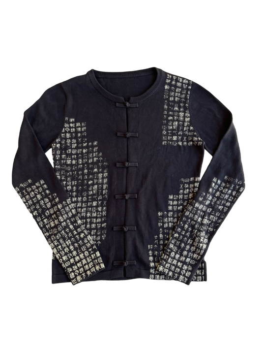 Oriental Button Up Long Sleeve Top