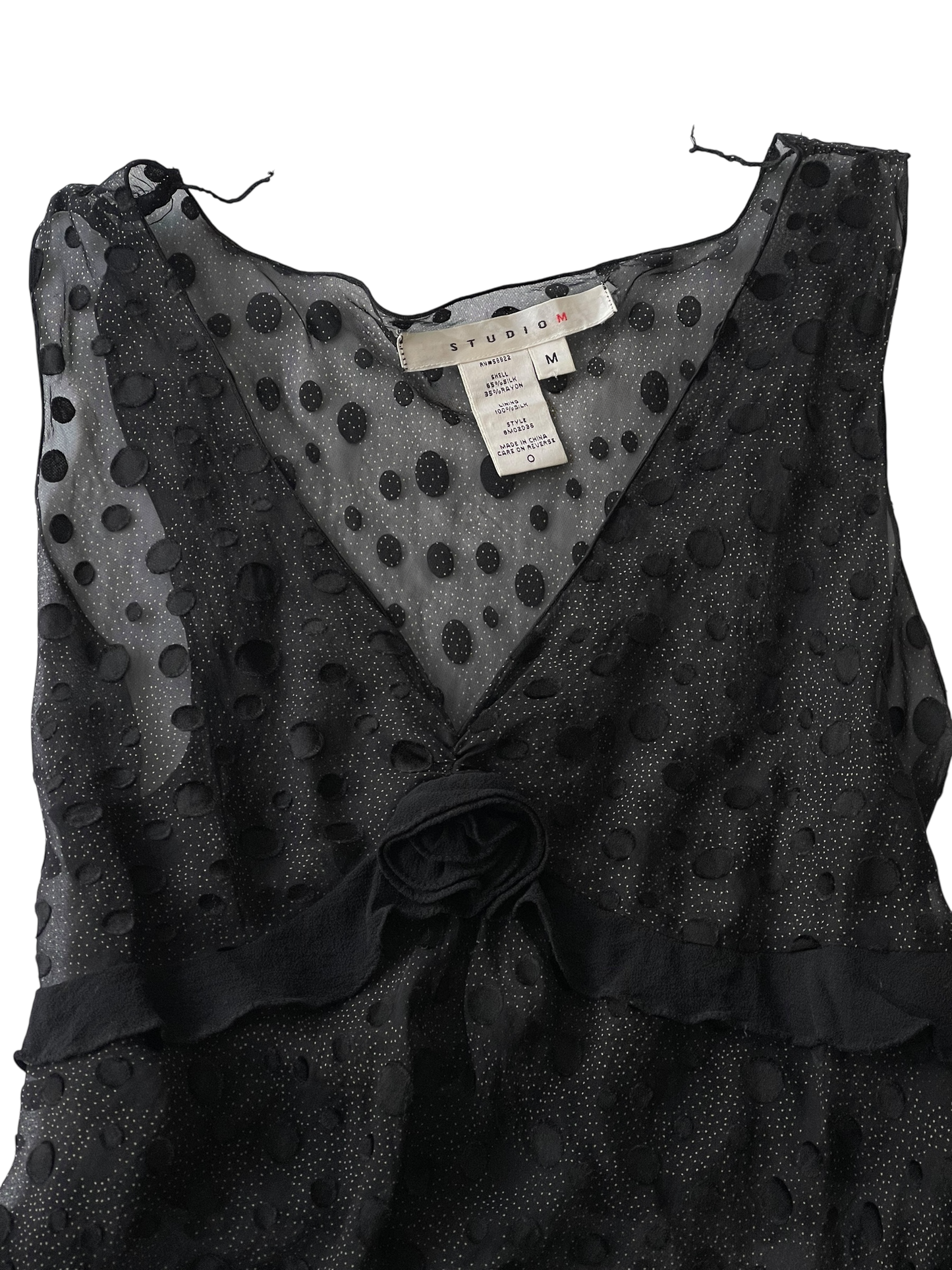 Studio M Sheer Polka Dot Top I 8-10