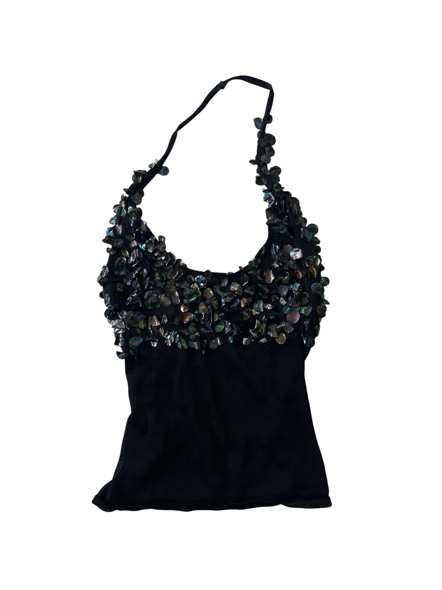 MNL Shell Sequin Halter Top I 6-8
