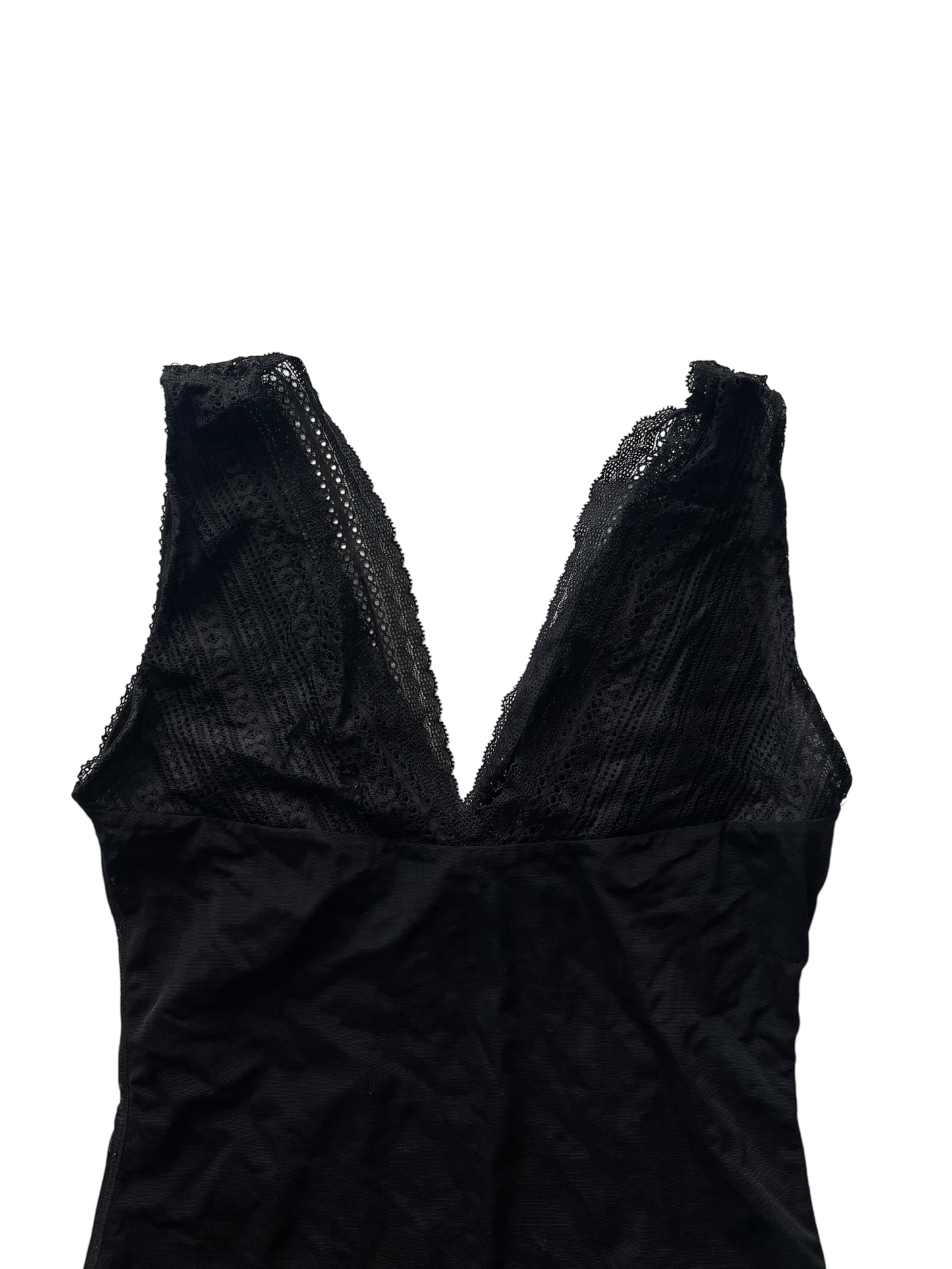 Black V-Neck Lace  Top l 8-10