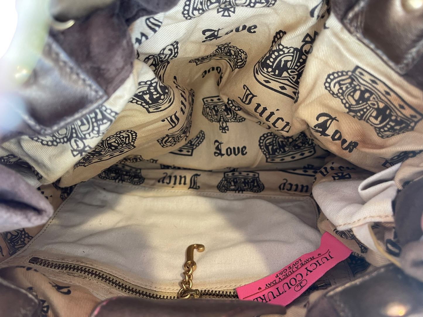 Juicy Couture Velour "Once Upon a Time" Tote Bag