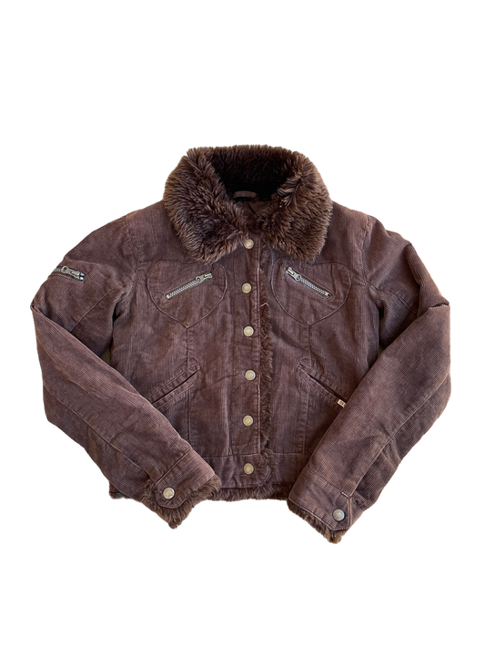 US Polo ASSN Corduroy Fur Jacket