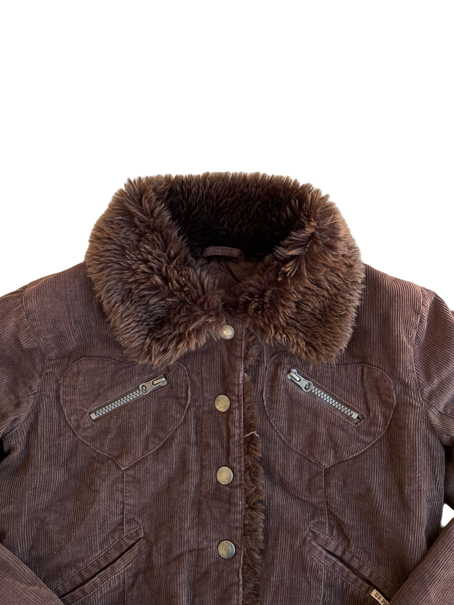 US Polo ASSN Corduroy Fur Jacket