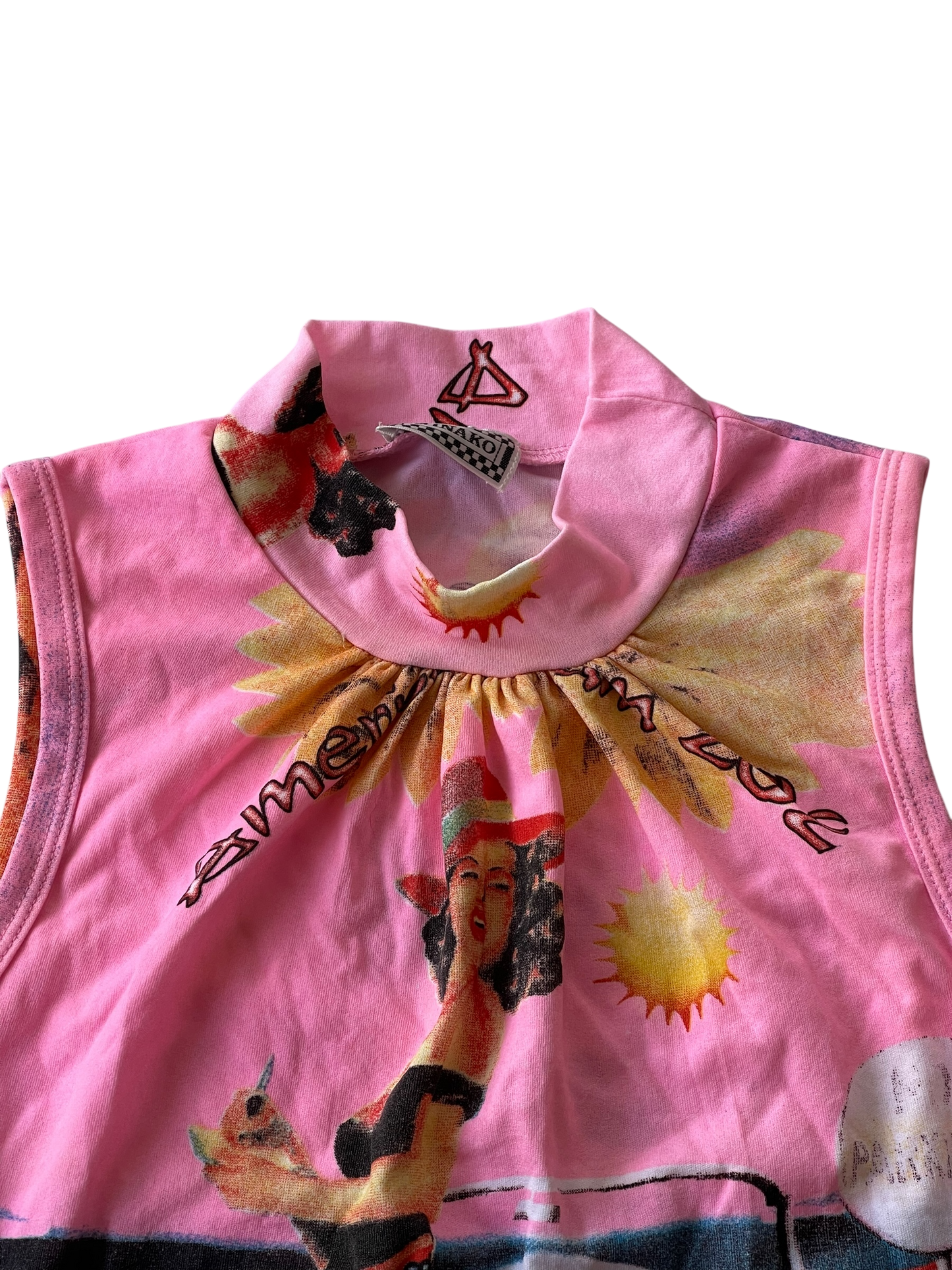 Minako Retro Graphic Printed Top I 6