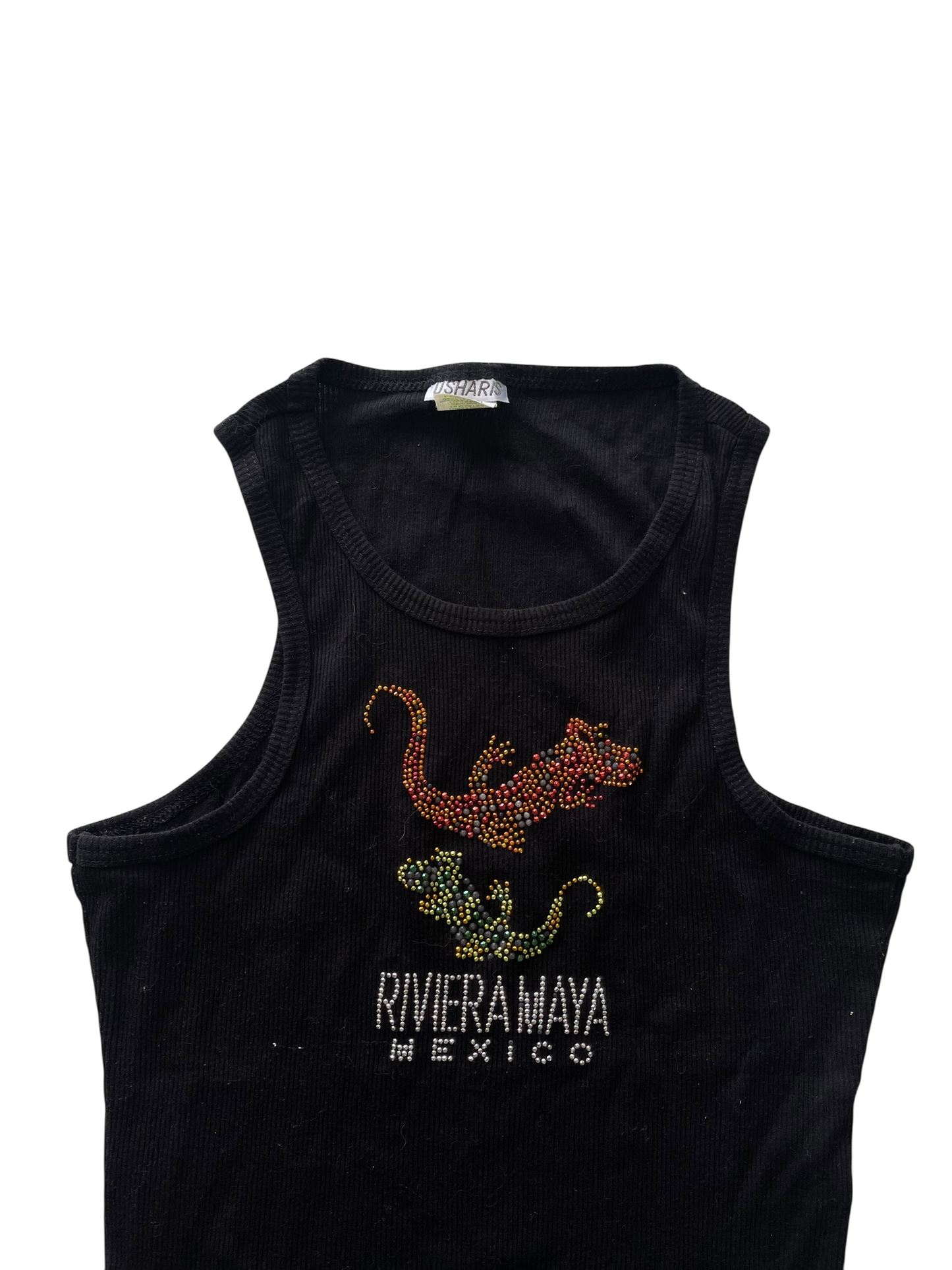 Usharis "Riviera Maya Mexico" Rhinestone Tank Top l 6-8